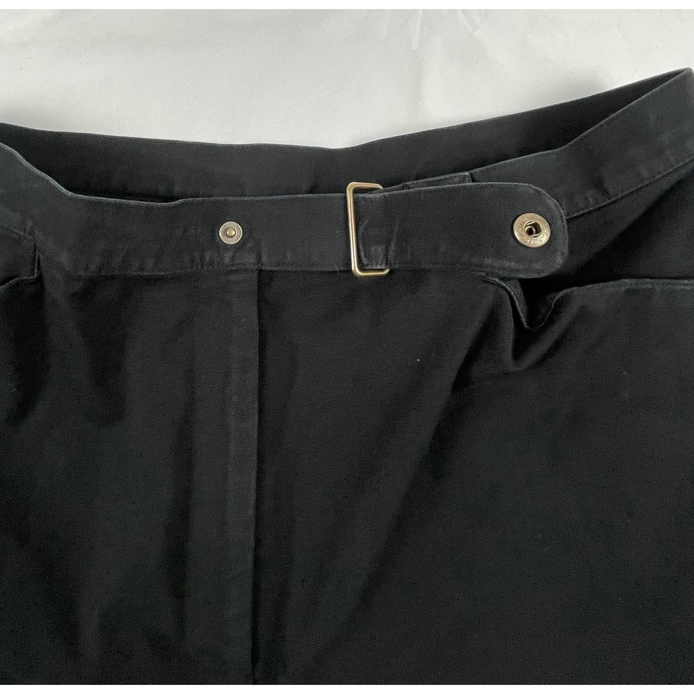 TALBOTS Black High Waisted Straight Leg Trousers with Side Buckle Detail SIZE 14 - Picture 10 of 16